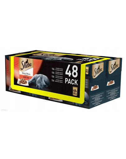 SHEBA Select Slices in Gravy mokra karma dla kota w sosie 48 x 85 g saszetki