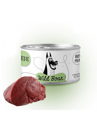 PAKA ZWIERZAKA PEPE Wild Boar Karma 100% dziczyzna 410 g