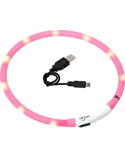 KARLIE FLAMINGO Collier pour chien à led 70 cm rose