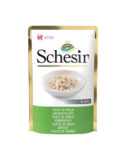 SCHESIR Filetti di pollo cibo umido per gattini 85 g