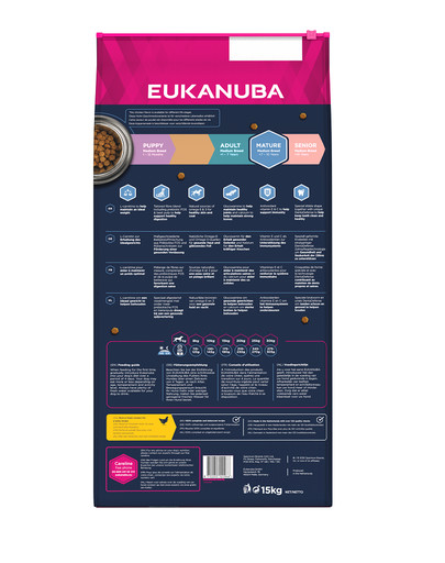EUKANUBA Chien Mature & Senior 7+ Medium Breed - Riche en poulet frais pour les chiens adultes de race moyenne âgés de 7 à 10 ans - 15 kg