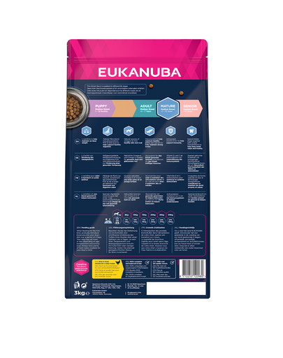 EUKANUBA Senior Races moyennes Chicken Riche en poulet frais 3 kg