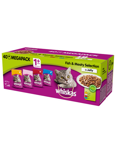 WHISKAS Pesce e sapori tradizionali gelatina 40 x 85g