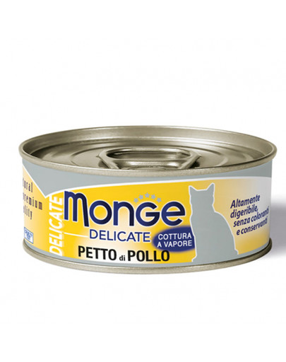 MONGE Delicate per i gatti Petto di pollo 80 g