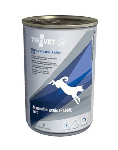 TROVET Hypoallergenic Rabbit RRD cibo umido per cani con coniglio 400 g