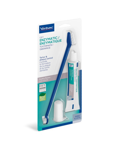 VIRBAC Kit dentale per cane e gatto (dentifricio e spazzolino) 70 g