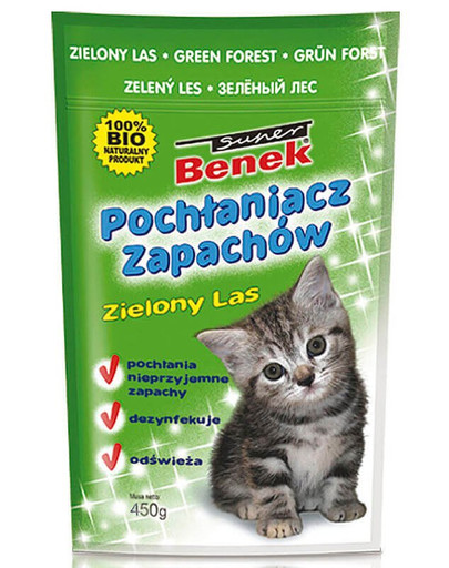 BENEK Disinfettante/Assorbente di odori verde foresta 450 g