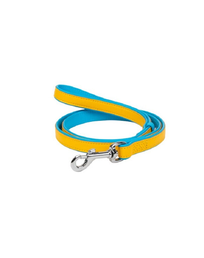 WAU-DOG Glamour Colors of freedom skórzana smycz z kodem QR dla psa S-M 18 mm / 122 cm
