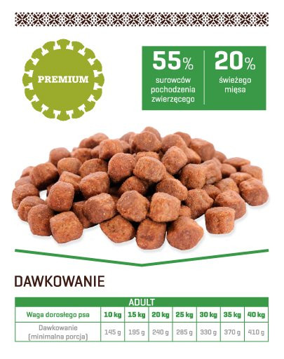 DOLINA NOTECI PIPER z sercami kurczaka i ryżem mokra karma dla dorosłych psów 12x800 g