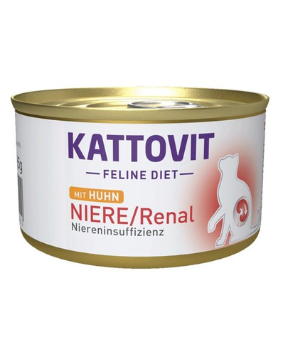 KATTOVIT Feline Diet Niere/Renal Chicken kurczak 85g