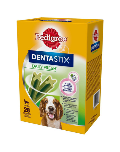 PEDIGREE DentaStix Daily Fresh crocchette al gusto di pollo per cani di taglia media 16x180g