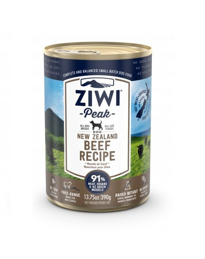 ZIWIPEAK Dog Beef  Pâtée au Bœuf pour chiens 390 g