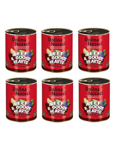 DOLINA NOTECI Premium SuperFood Manzo e cuori d'oca 6 x 800g