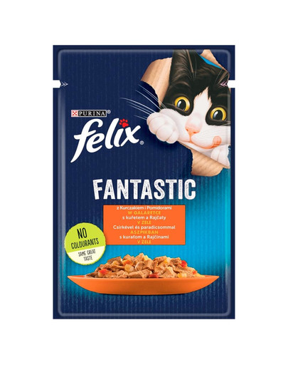 FRISKIES FANTASTIC Gelatina di pollo e pomodoro 85g cibo umido per gatti