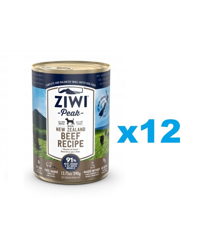 ZIWIPEAK Dog Pâtée pour chien au boeuf 12 x 390g