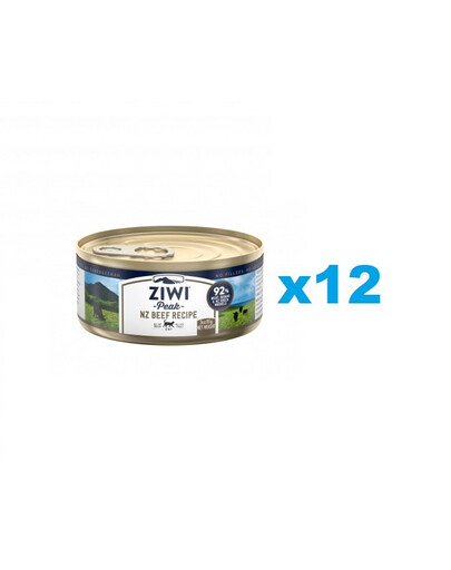 ZIWIPEAK Cat Pâtée pour chat au boeuf 12 x 85g