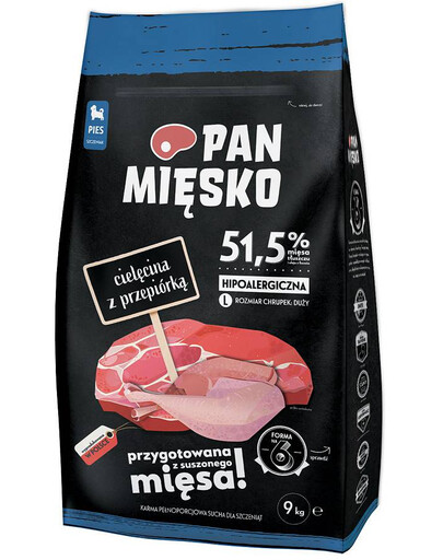 PAN MIĘSKO Cielęcina z przepiórką dla ras dużych 20 kg