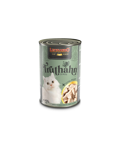 LEONARDO dinde avec extra filet nourriture humide pour chats 400 g [CLONE]