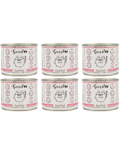 GUSSTO Fresh Beef - carne fresca di bovino 6x200 g