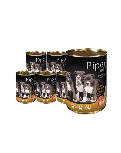 DOLINA NOTECI PIPER Junior con stomaco di pollo e riso per cuccioli 24 x 400g