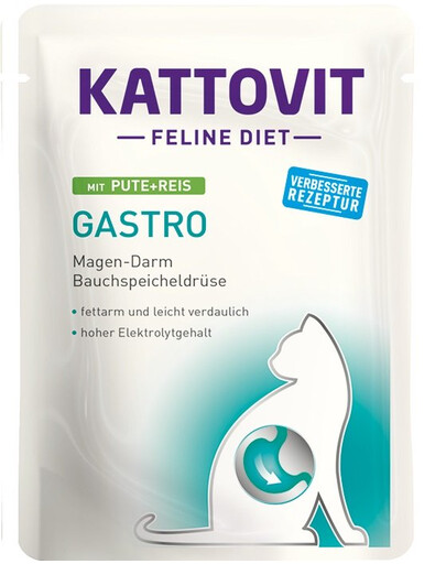 KATTOVIT Feline Diet Gastro Indyk z ryżem 24 x 85 g