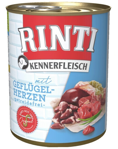 RINTI Kennerfleisch Poultry hearts serca drobiowe 12 x 800 g