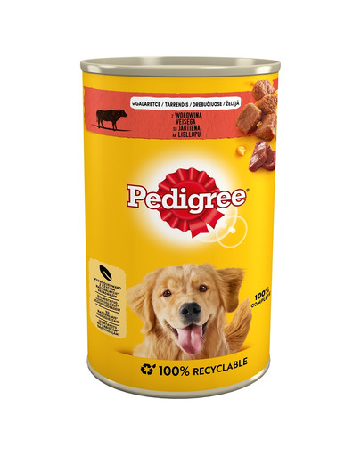 PEDIGREE con manzo in scatola di gelatina 1200g