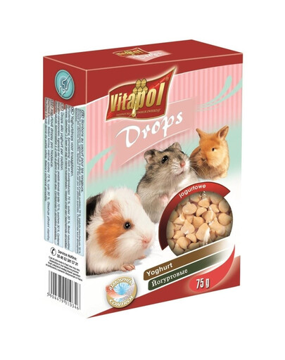 VITAPOL Dropsy dla gryzoni jogurtowe 75g
