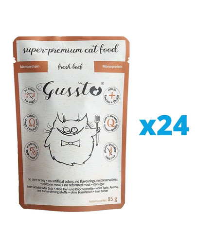 GUSSTO Cat Fresh Wild Boar 24x85g