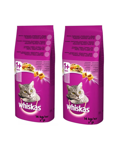 WHISKAS Adult Pollo 14kg + WHISKAS Adult Tonno 14 kg