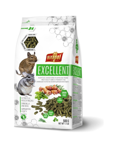 VITAPOL Excellent Alimento completo per cincillà e gerbilli 500 g
