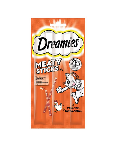 DREAMIES Alimento complementare per gatti adulti con delizioso pollo 30 g