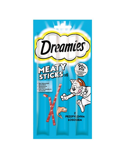 DREAMIES Alimento complementare per gatti adulti con delizioso salmone 30 g