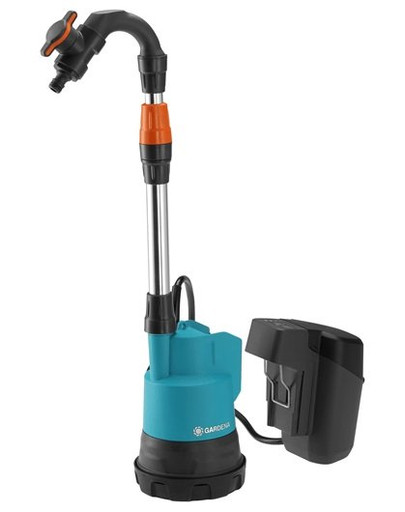 GARDENA Pompa per acqua piovana a batteria 2000/2 18V P4A con batteria ricaricabile