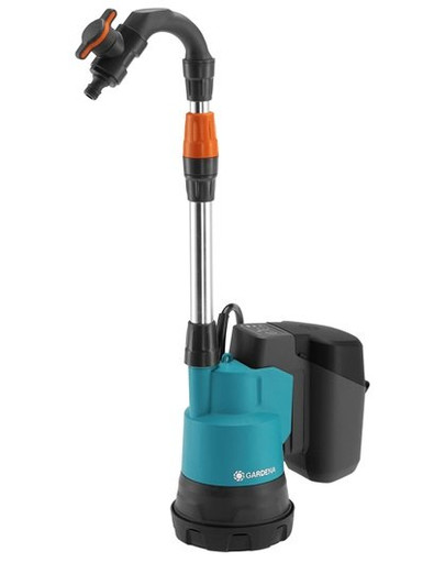 GARDENA Pompa per acqua piovana a batteria 2000/2 18V P4A con batteria ricaricabile