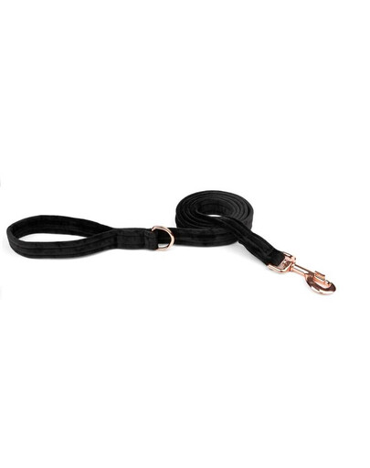 ESME FOR DOG Smycz dla psa welurowa onyx 150cm / 2,5cm