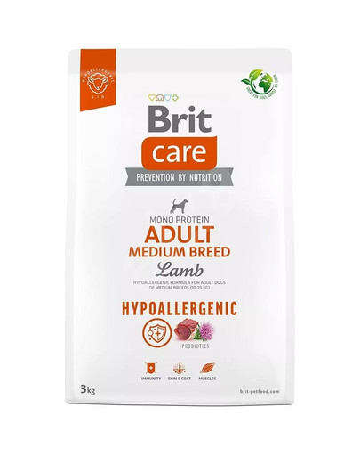 BRIT Care Hypoallergenic Adult Medium Breed con agnello 12 kg