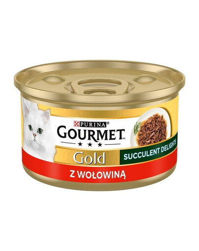 GOURMET Gold Adult Succulent Delights Bœuf, pâtée pour chat 85 g
