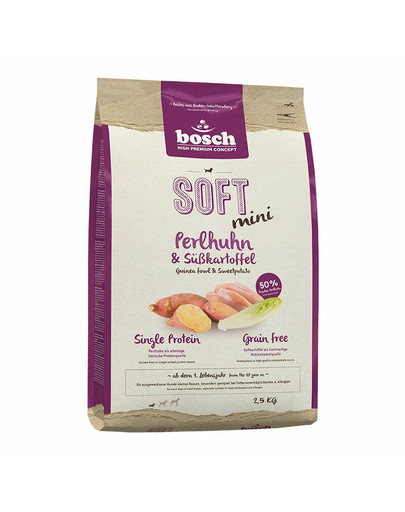 BOSCH Soft mini Faraona e patate dolci 2,5 kg