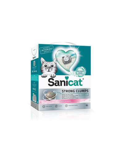 SANICAT Strong Clumps 6 l graniglia di bentonite bianca
