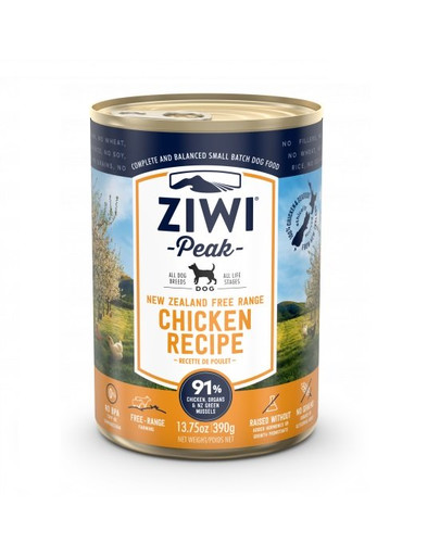 ZIWIPEAK Dog Chicken Pâtée pour chien au poulet 390 g