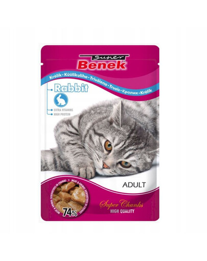 BENEK Królik w sosie 100g saszetka dla kota