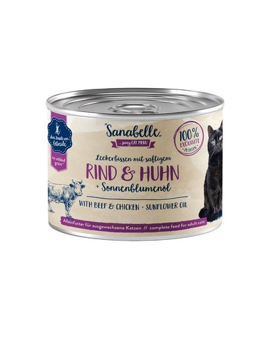 SANABELLE Manzo e pollo 400 g di cibo umido per gatti adulti