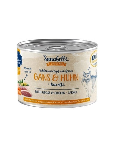 SANABELLE Oca e pollo 180 g di cibo umido per gatti adulti