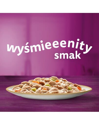 WHISKAS Tasty Mix Kremowe Wariacje z kurczakiem, jagnięciną i indykiem w sosie 4x85g