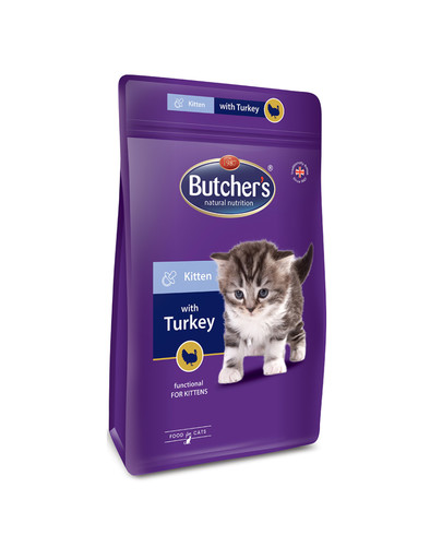 BUTCHER'S Functional Cat Dry Junior con tacchino 800 g