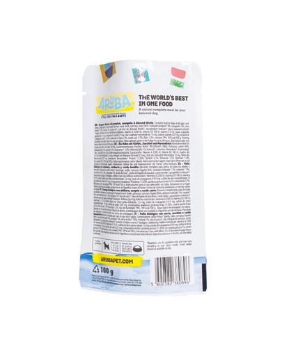 ARUBA Dog Organic Cibo umido per cani Pollo con zucca, zucchine e cardo 100 g