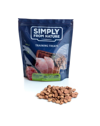 SIMPLY FROM NATURE Training Treats con carne di pollame e rosa 300 g