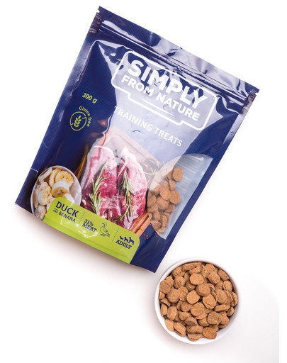 SIMPLY FROM NATURE Training Treats con carne d'anatra e banane 300 g