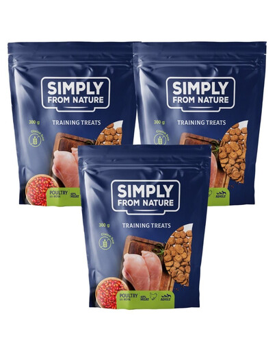 SIMPLY FROM NATURE Przysmaki treningowe z mięsem drobiowym i różą 3 x 300 g